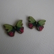 Lot de 2 tres beaux boutons papillons (lot 2) 