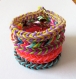 Lot de 5 bracelets * élastiques loom multicolores * 18 