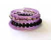 Bracelet mémoire de forme * 8 tours * perles violettes 