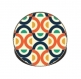 Collier organza marron avec cabochon synthétique * motifs multicolores * 6 