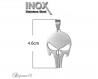 1 pendentif tete de mort 46x24mm inoxydable crane acier inox lot m05201 
