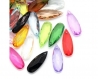 100 breloques goutte d'eau acrylique 22mm multicolore facettes pendentif perle larme lot m01856 