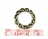 10 connecteurs 20mm cercle anneau spirale couleur bronze lot m02826 