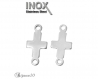 2 connecteurs 18x9mm forme croix acier inox 304 lot m02813 