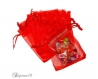 5 sachets organza 7x9cm rouge emballage bijoux cadeaux pochette mariage lot m03009-21 