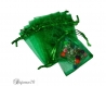 5 sachets organza 7x9cm vert fonce emballage bijoux cadeaux pochette mariage lot m03009-25 