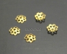 500 coupelles 6mm fleur caps calotte metal doré pour perle lot m00705 