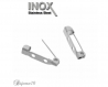 10 supports broches 19mm inoxydable épingle inox 2 trous lot m00509 