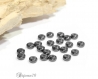 20 perles intercalaires hématite 4x2mm noir rondelle lot m01030 