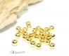 100 perles intercalaire 5mm ronde métal doré lot m01037 