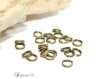 100 anneaux double bronze 5mm de jonction sécurité lot m01722 