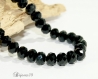 10 perles 8x6mm verre cristal quartz facette rondelle couleur noir lot m02431-2 