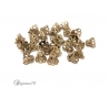 20 coupelles 6x5mm calotte fleur filigrane forme cône caps pour perle couleur bronze lot m00721 