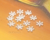 50 perles intercalaires 8mm forme flocon neige métal couleur argent lot m01028 