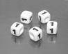 4 perles cube blanc chiffre 1 noir acrylique 7mm lettre nombre m03116 