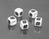 4 perles cube blanc hashtag dièse noir symbole acrylique 7mm lettre chiffre m03118 