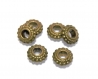 50 perles intercalaires roue 7mm métal couleur bronze lot m01001 