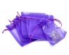 5 sachets organza 9x7cm violet foncé emballage bijoux cadeaux pochette lot m03014 