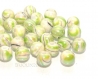 20 perles acrylique 8mm rayure vert jaune couleur ab style nacré lot m02201-09 
