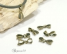 5 bélières attache pendentif 12x5mm couleur bronze vieillie perle lot m01617 