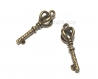 1 breloque clé 3d bronze 26mm pendentif 