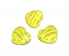 2 perles coeur zébré acrylique 19mm jaune transparent lot m02202-3 