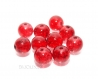 10 perles verre 8mm craquelées couleur rouge craquelé lot m02403-4 