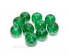 10 perles verre 8mm craquelées couleur vert craquelé lot m02403-5 