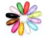 50 breloques goutte d'eau acrylique 22mm multicolore facettes pendentif perle larme lot m01856 