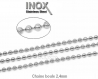 1m chaine boules 2.4mm billes acier inoxydable inox lot m02906 