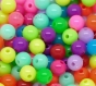 20 perles acrylique 8mm multicolore style fluo m02214 