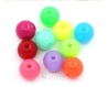 100 perles acrylique 10mm multicolore style fluo assortiment m02215 