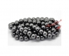 20 perles hématite 8mm noire ronde shamballa lot m00803 