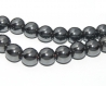 20 perles hématite 8mm noire ronde shamballa lot m00803 
