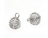 10 cages spirales 8x9mm argenté mat pendentif pour perle pierre lot m01304 