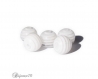 10 perles rayées 6mm couleur blanc rayure blanche résine lot m02301-03 