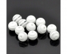 10 perles rayées 6mm couleur blanc rayure blanche résine lot m02301-03 