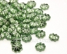 20 perles intercalaire 6mm soucoupe vert et argenté acrylique lot m01021-5 