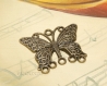 1 pendentif bronze connecteur papillon 35x28mm lot m01114 