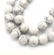 10 perles howlite 8mm blanc ronde marbrée fissure shamballa lot m02509 