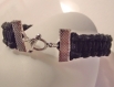 Bracelet macramé cordon ciré noir mixte 