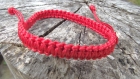 Bracelet macramé drisse marine rouge mixte ajustable 