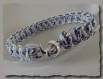Bracelet mixte fermoir ancre de marine 20 cm drisse nouée 