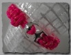 Bracelet femme fermoir ancre macramé rose 18,5 cm drisse marine 