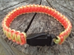 Bracelet mixte jaune et orange macramé drisse 20 cm fermoir clipsable 