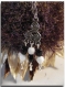 Bijou de sac aux couleurs de bretagne triskel & perles noir et blanc 
