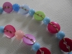 Cordon attache lunettes enfants perles et boutons multicolores et acidulés 