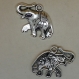 10 breloques métal argenté vieilli, petit éléphant 25mmx20mm a5932 