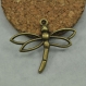 10 breloques en bronze, libellule 26x32mm 
