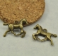 10 breloques en bronze, cheval 15x20mm 